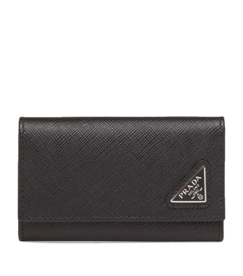 Black Saffiano Leather Key Case 